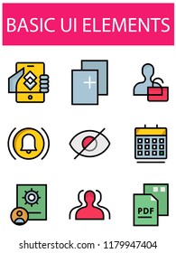 Basic commercial and business icons