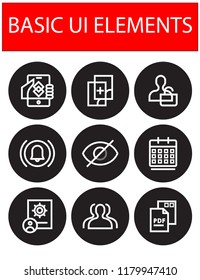 Basic commercial and business icons