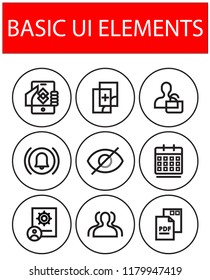Basic commercial and business icons