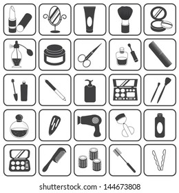 Basic Cosmetic Icons Vector Set