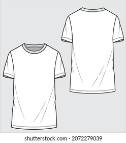 BASIC CREW NECK TEE DESIGNED FOR MEN YOUNG MEN AND TEEN BOYS IN VECTOR ILLUSTRATION