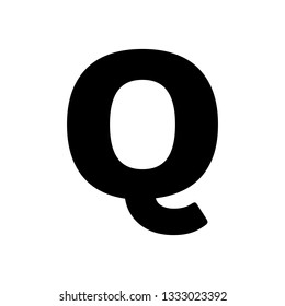 Basic Currency icon symbols sign : Guatemala’s Guatemalan quetzal GTQ Q vector illustration in black and white.