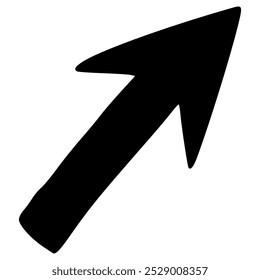 basic cursor arrow hand drawn glyph icon