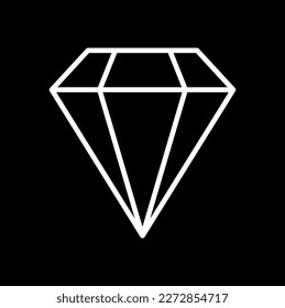 Basic Diamond Jewel Symbol Icon. Vector Image.