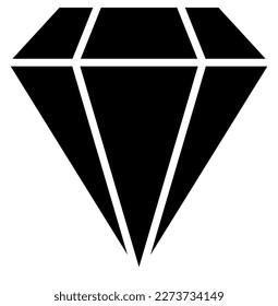 Basic Diamond Jewel Symbol Icon. Vektorbild.