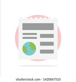 Basic, Document, Globe, Ui Abstract Circle Background Flat color Icon