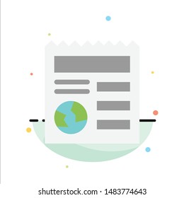 Basic, Document, Globe, Ui Abstract Flat Color Icon Template