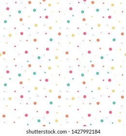basic dots seamless pattern white background