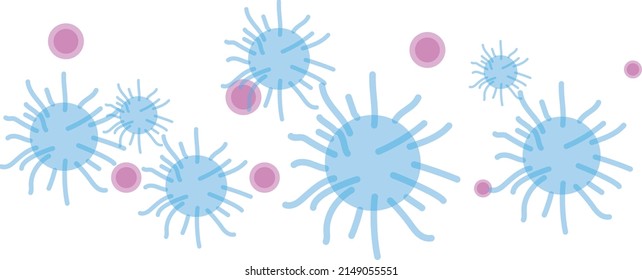 Basic drawing of different bacteria