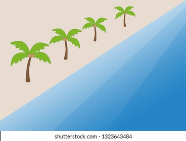 basic drawing sea ​​View vector illustration