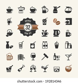 Basic - Drink Icons vector set