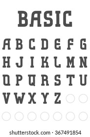 Basic editable bold serif font English Part 1/4 complete Alphabet