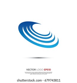 Basic element of orbital circle swoosh for logo, or illustrations design