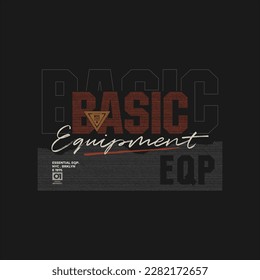 basic equipment typography illustration for t shirt design.