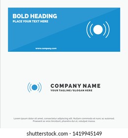 Basic, Essential, Signal, Ui, Ux SOlid Icon Website Banner and Business Logo Template