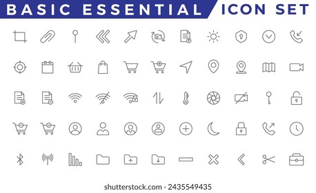 Basic Essential UI icon set