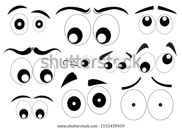 Basic Eyes Cartoon Vector Stock Vector (Royalty Free) 1555439459 ...