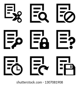 Basic File Interactions Icon Set