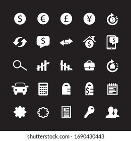 Basic finance vector icon pack.