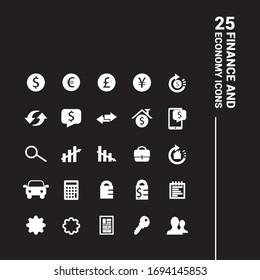 Basic finance vector icon pack.