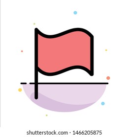 Basic, Flag, Ui Abstract Flat Color Icon Template. Vector Icon Template background
