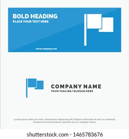 Basic, Flag, Ui SOlid Icon Website Banner and Business Logo Template. Vector Icon Template background