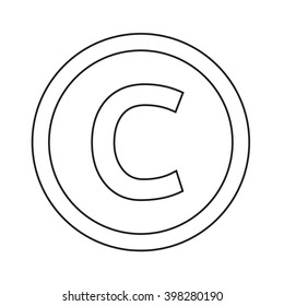 Basic font for letter C icon Illustration design