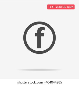 Basic font for letter F icon. Vector concept illustration for design.