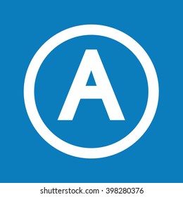 Basic font for letter A icon Illustration design