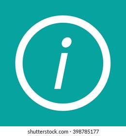 Basic font letter i icon Illustration design