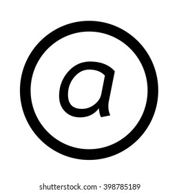 Basic font letter a icon Illustration design