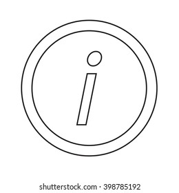 Basic font letter i icon Illustration design