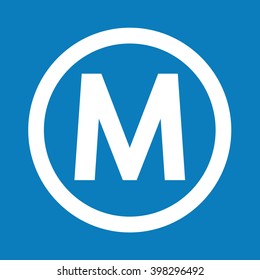 Basic font letter M icon Illustration design