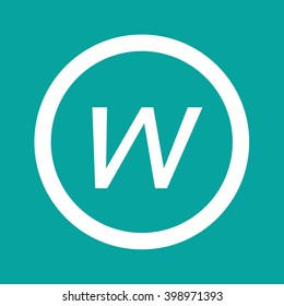 Basic font letter w icon Illustration design