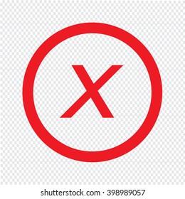 Basic font letter x icon Illustration design
