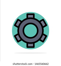 Basic Gear for Settings, Ui Abstract Circle Background Flat color Icon. Vector Icon Template background
