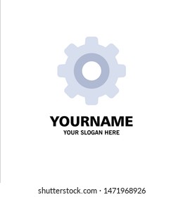 Basic, General, Gear, Wheel Business Logo Template. Flat Color