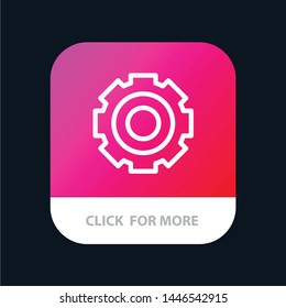 Basic, General, Job, Setting, Universal Mobile App Button. Android and IOS Line Version