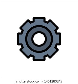 Basic, General, Job, Setting, Universal  Flat Color Icon. Vector icon banner Template