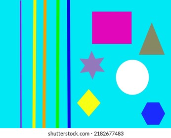 basic geometric colorful shapes collection minimalistic design element. vector illustration