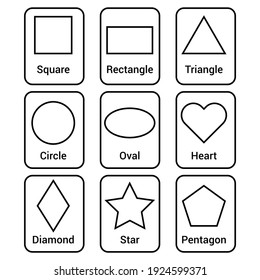 basic geometric shapes flashcards for preschoolers
