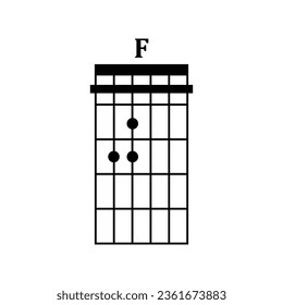 Basic Guitar Chord Chart Icon Vector Illustration Design