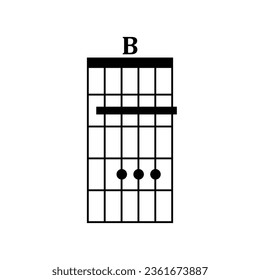 Basic Guitar Chord Chart Icon Vector Illustration Design