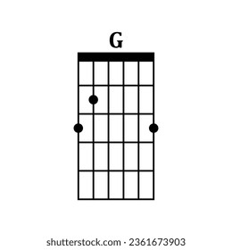 Basic Guitar Chord Chart Icon Vector Illustration Design