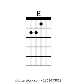 Basic Guitar Chord Chart Icon Vector Illustration Design