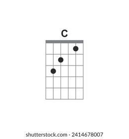 Basic guitar chords icon C