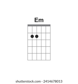 Basic guitar chords icon Em