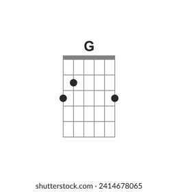 Basic guitar chords icon G