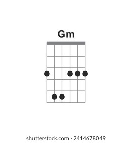 Basic guitar chords icon  Gm