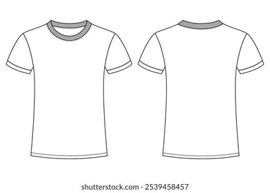 Basic half sleeve T shirt design vector illustration template design